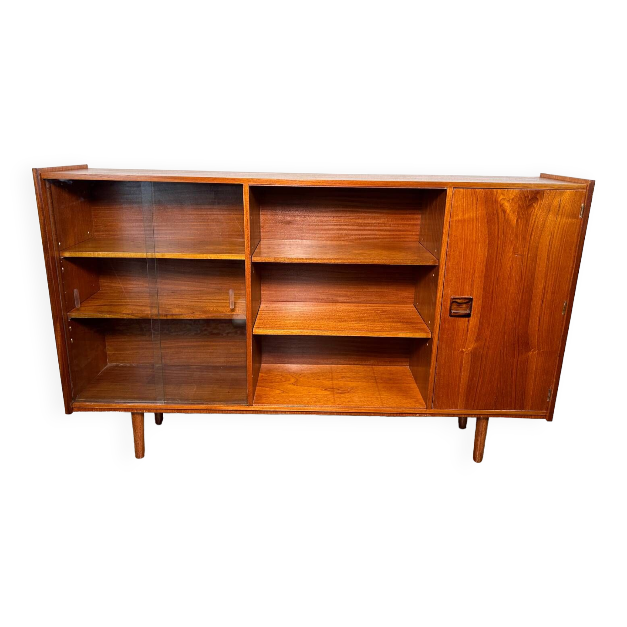 Mid century retro vintage teak bookcase sideboard