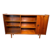 Buffet bibliothèque rétro vintage en teck du milieu du siècle