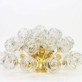 Spectacular Sputnik ceiling light with glass snowballs by Doria, Germany, 1970s