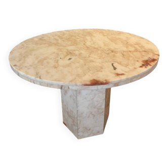 Table à manger en marbre rose (petite, 4 places)