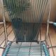Chaise fauteuil enfant pliable vintage 60's " scoubidou" bleu