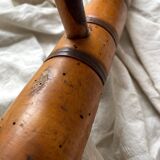 Antique turned wood wall coat rack