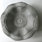 Trash braided silver metal, vintage