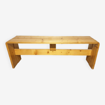 Pine bench attributed to Charlotte Perriand 1960 Les Ménuires