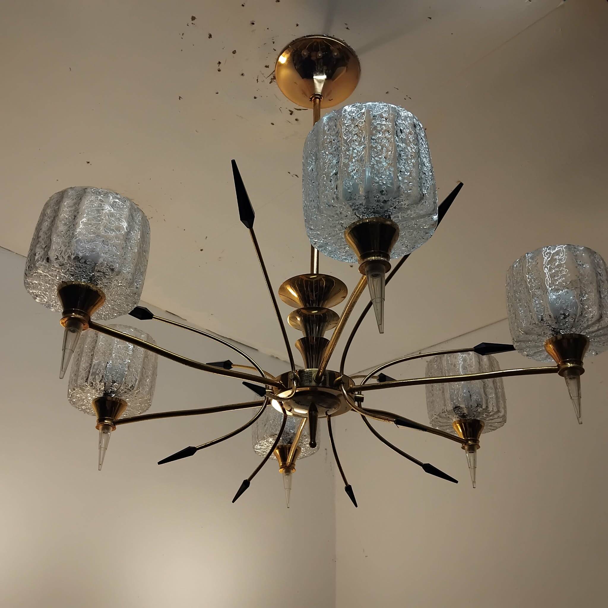 Light fixture from the 40s/50s with 6 arms.