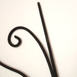 Large black metal sun mirror, 1970s