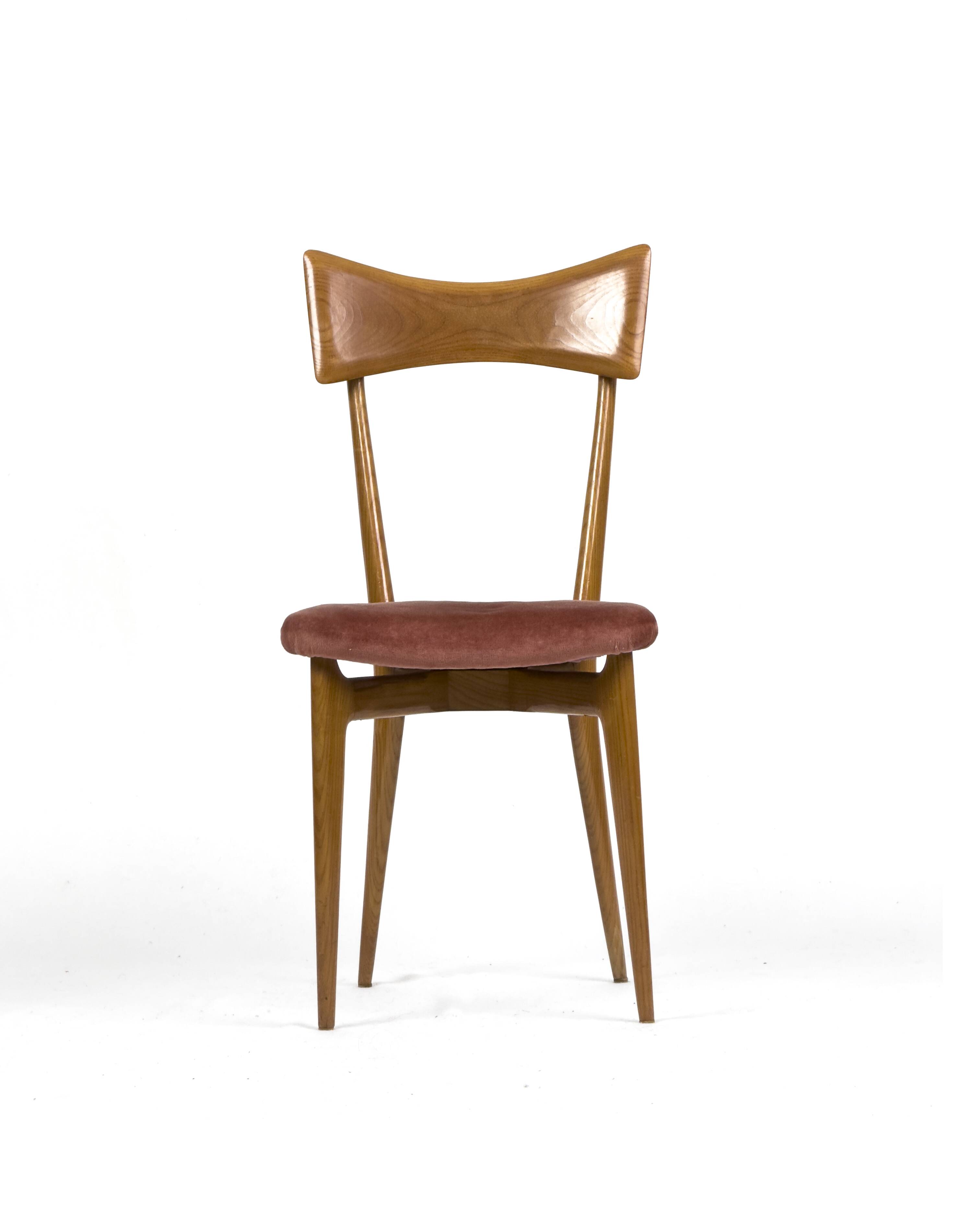 Set of 6 vintage dining chairs by Ico Parisi for Ariberto Colombo, Cantù