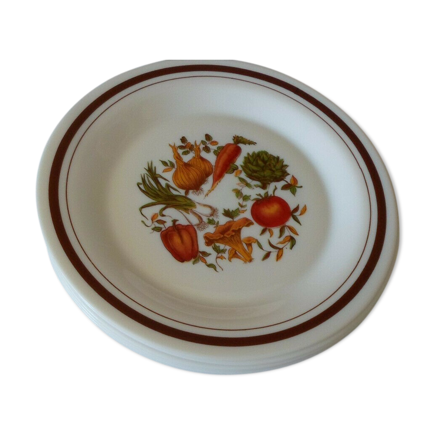 Flat vegetable plates arcopal france l2