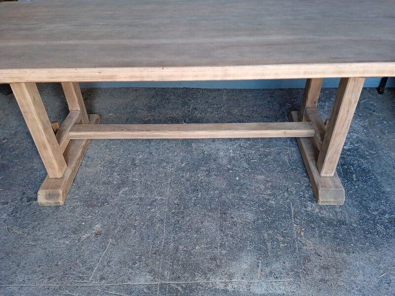 Farmhouse table / countryside natural solid wood