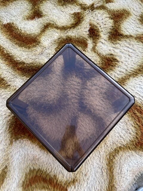 Coffee table 1970 translucent plexi brown