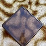 Table basse 1970 plexi translucide marron