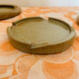 Set of 7 stoneware ashtrays