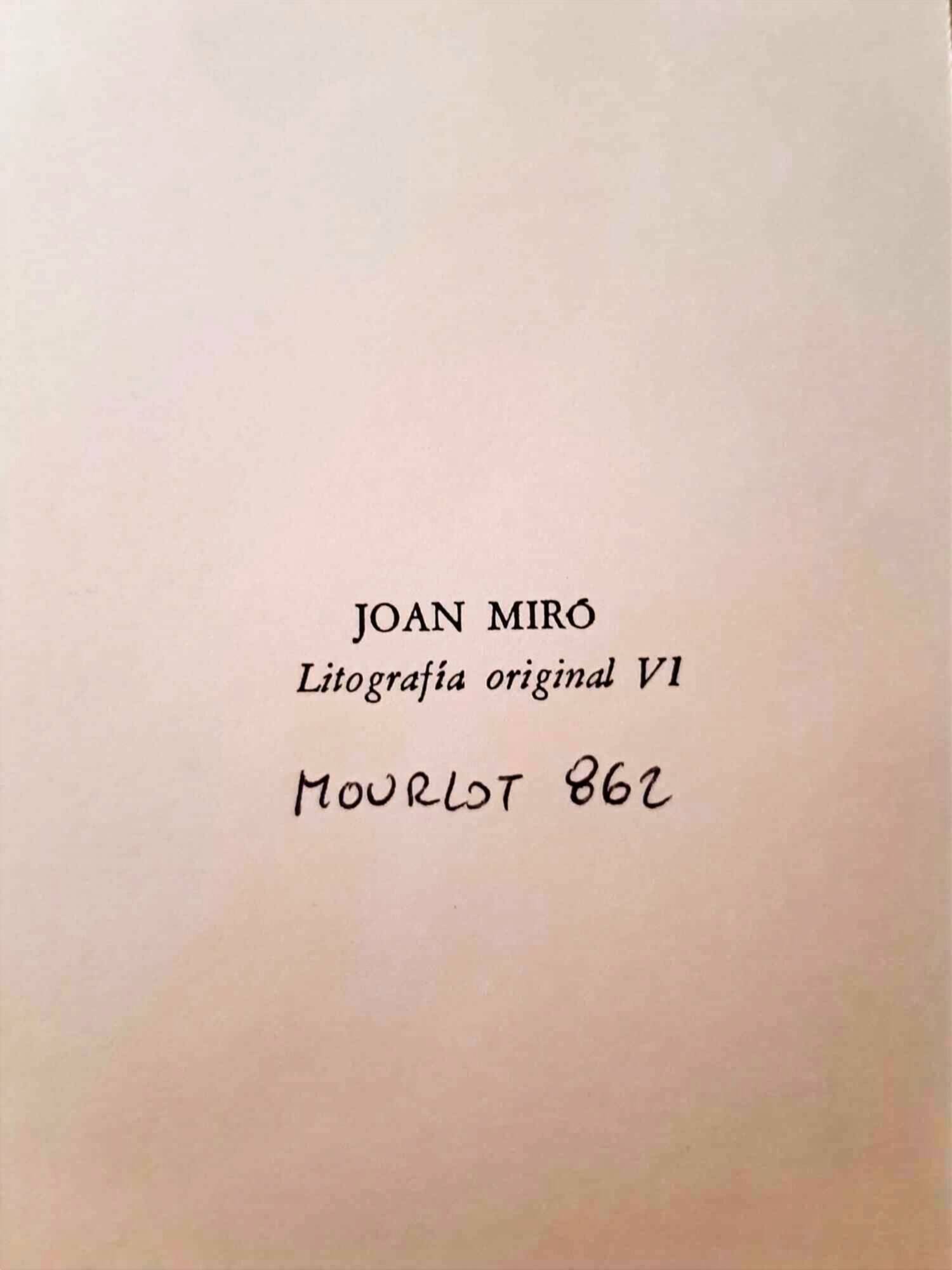 Magnificent original lithograph by Joan Miró, Mourlot-Maeght Paris 1972.