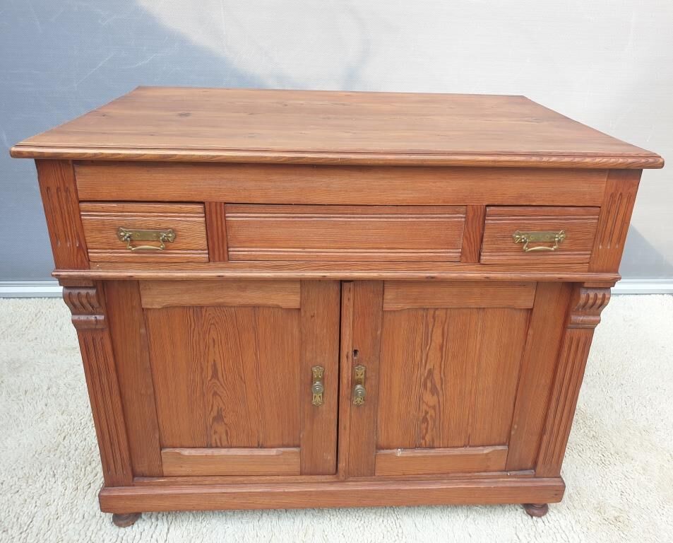 Comptoir buffet pitchpin 1900