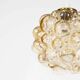 Small amber bubble glass pendant lights by Helena Tynell for Glashutte Limburg