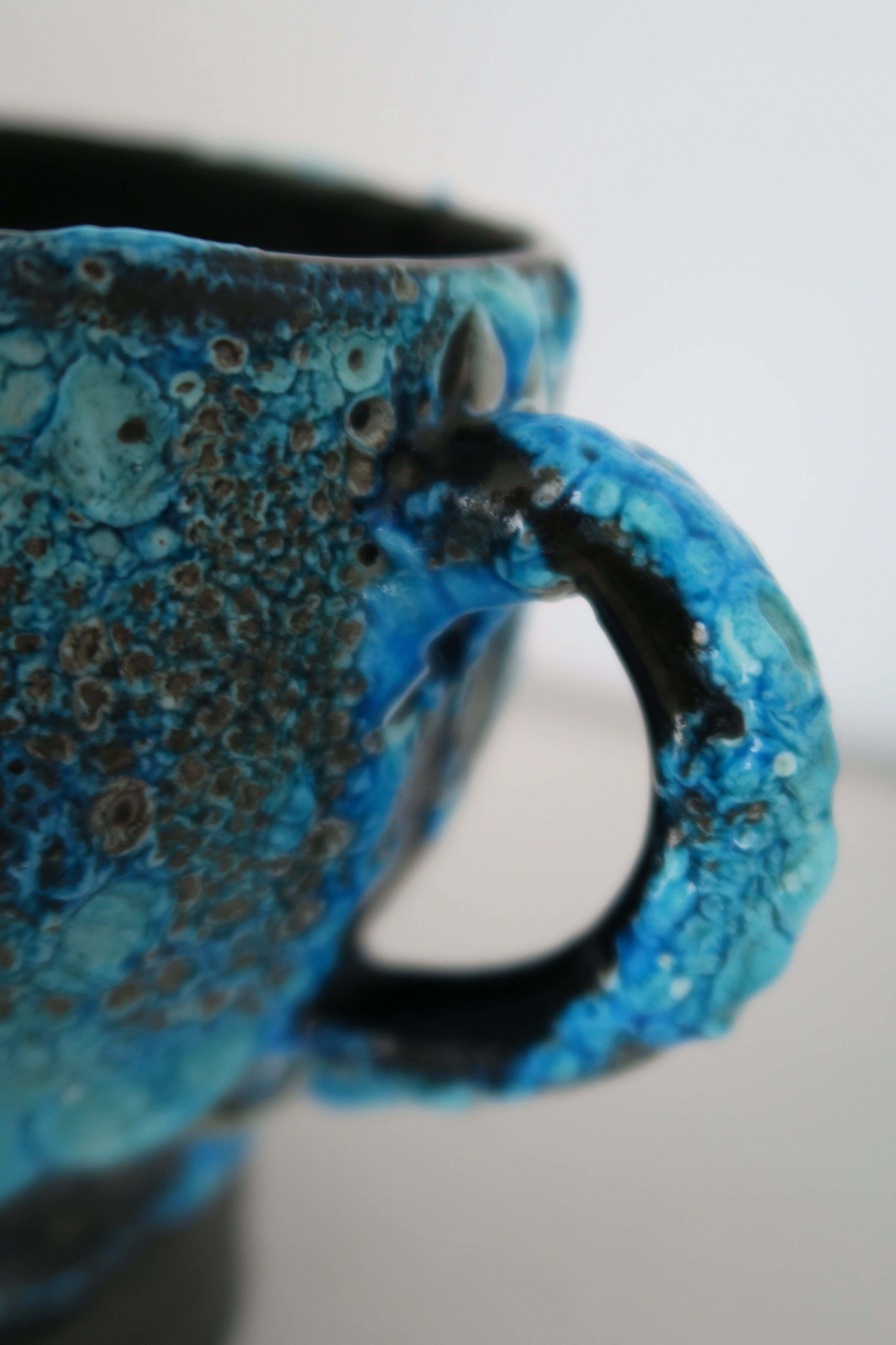 Vintage handmade seafoam vase/pitcher from the Cyclops workshop, 1950s-60s