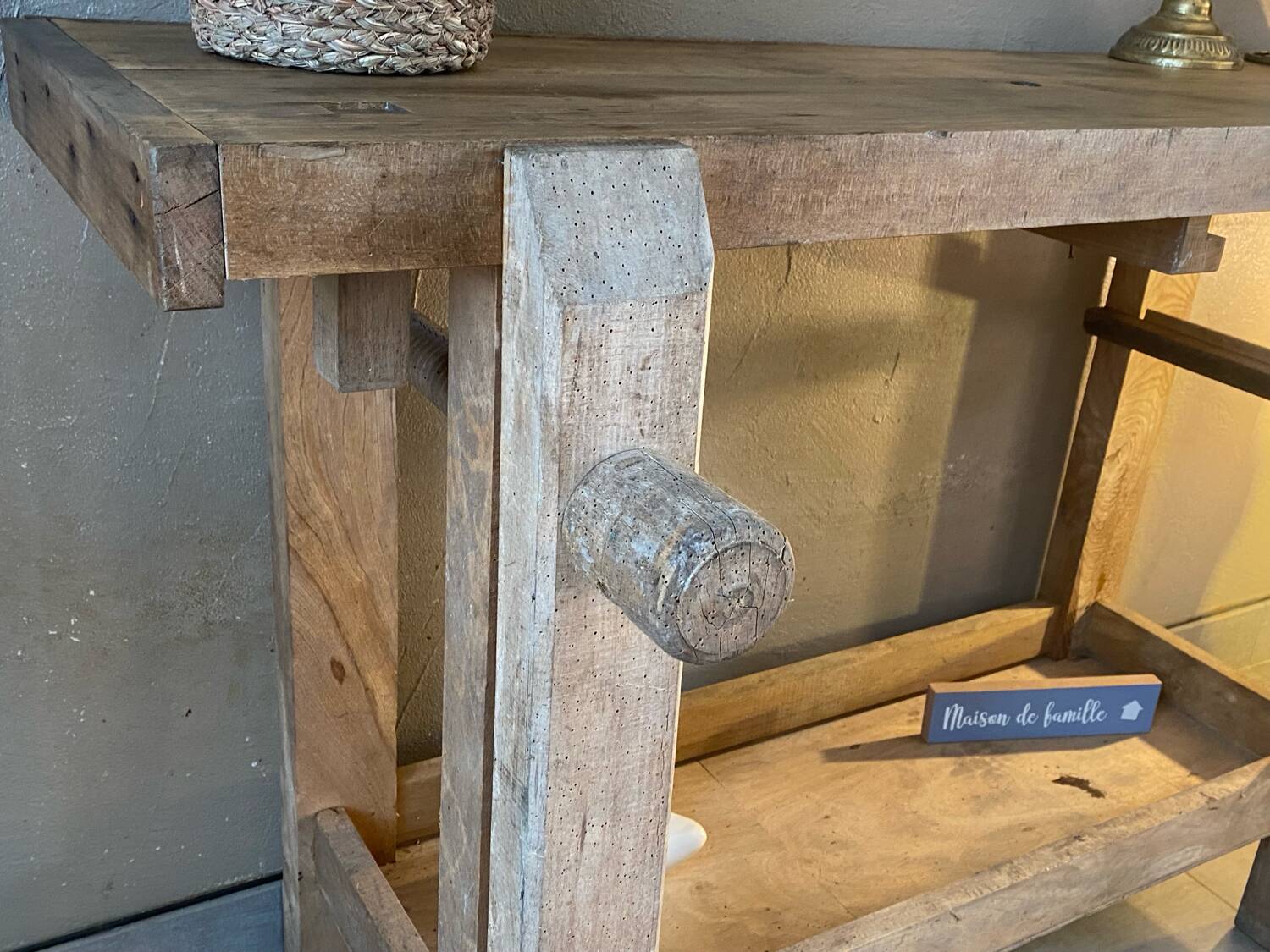 Vintage wooden workbench