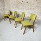 Chaises skai vertes années 50