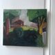 Oil on canvas abstract landscape