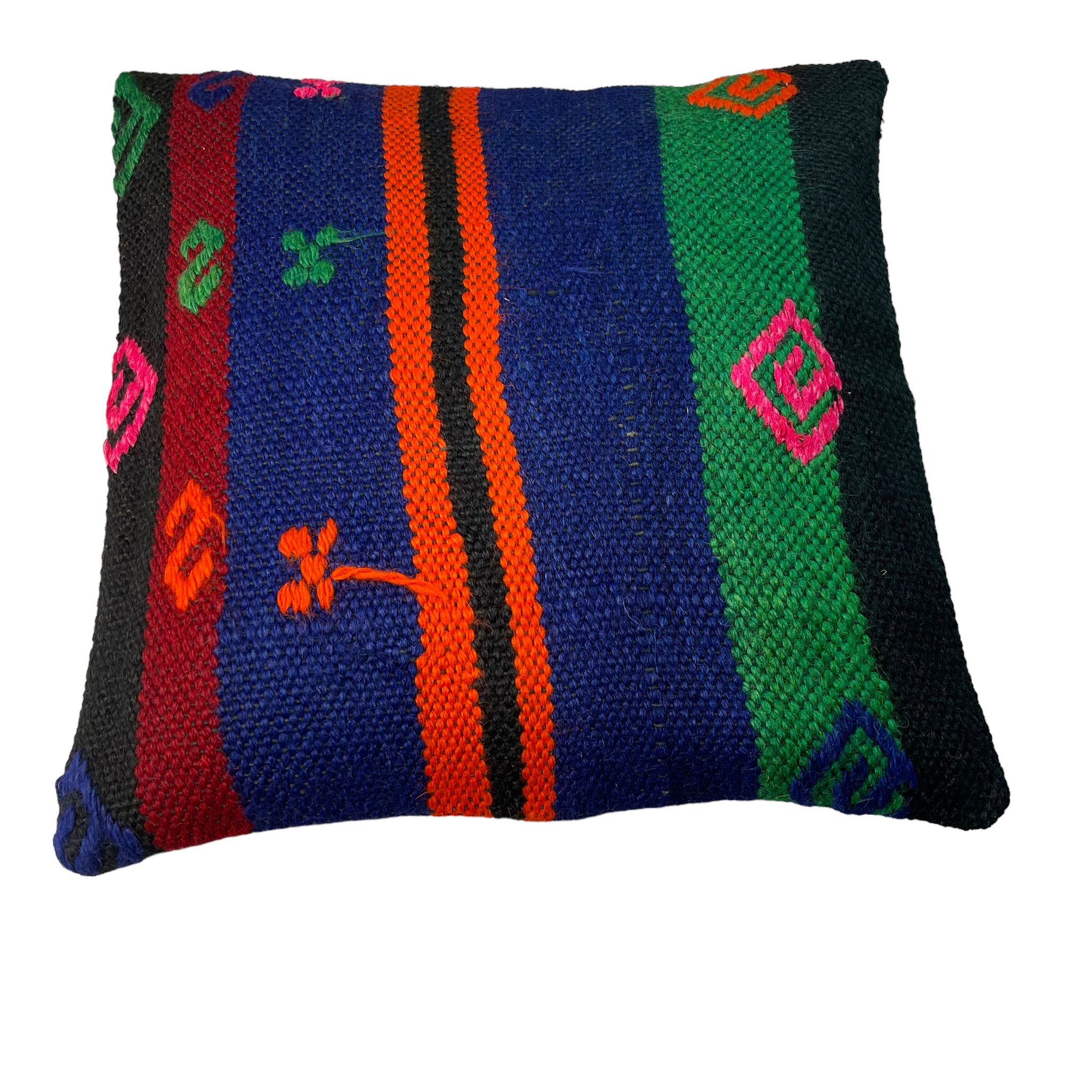 Housse de coussin en kilim turc vintage 40x40cm