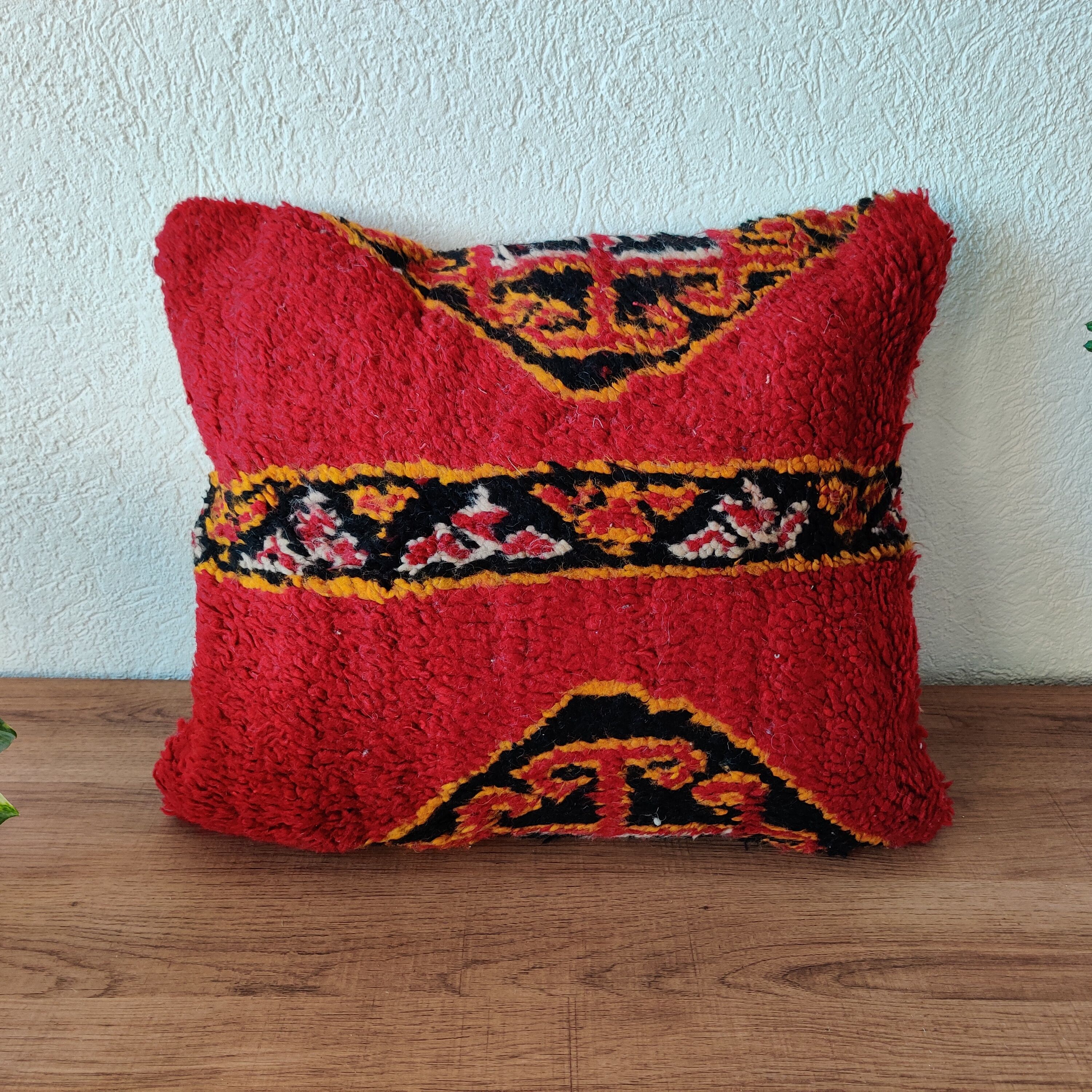 Coussin marocain berbere rouge 40x50 cm