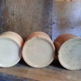 Three XXeme jam jars in glazed earth