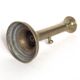 Brass candlestick with a column and bobeche.