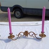 Pair of Bronze Candlesticks with 2 Arms of Lights