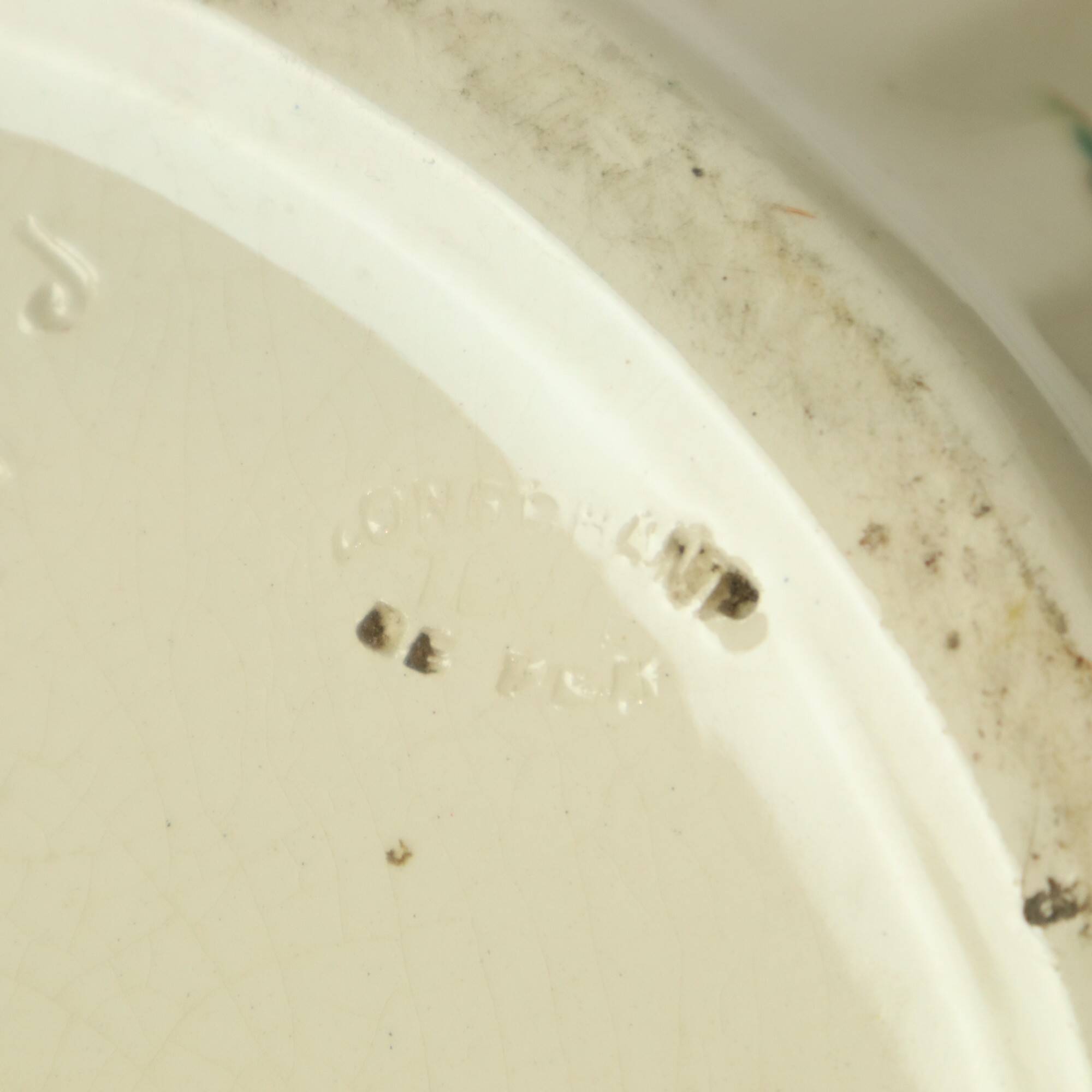 Large Polychrome Flower Pot Cache Pot Longchamp France 36cm