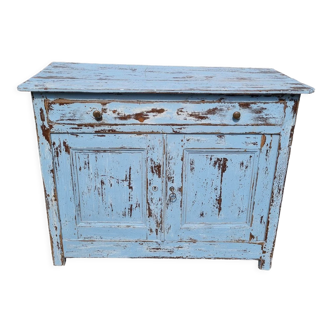 Blue patinated sideboard
