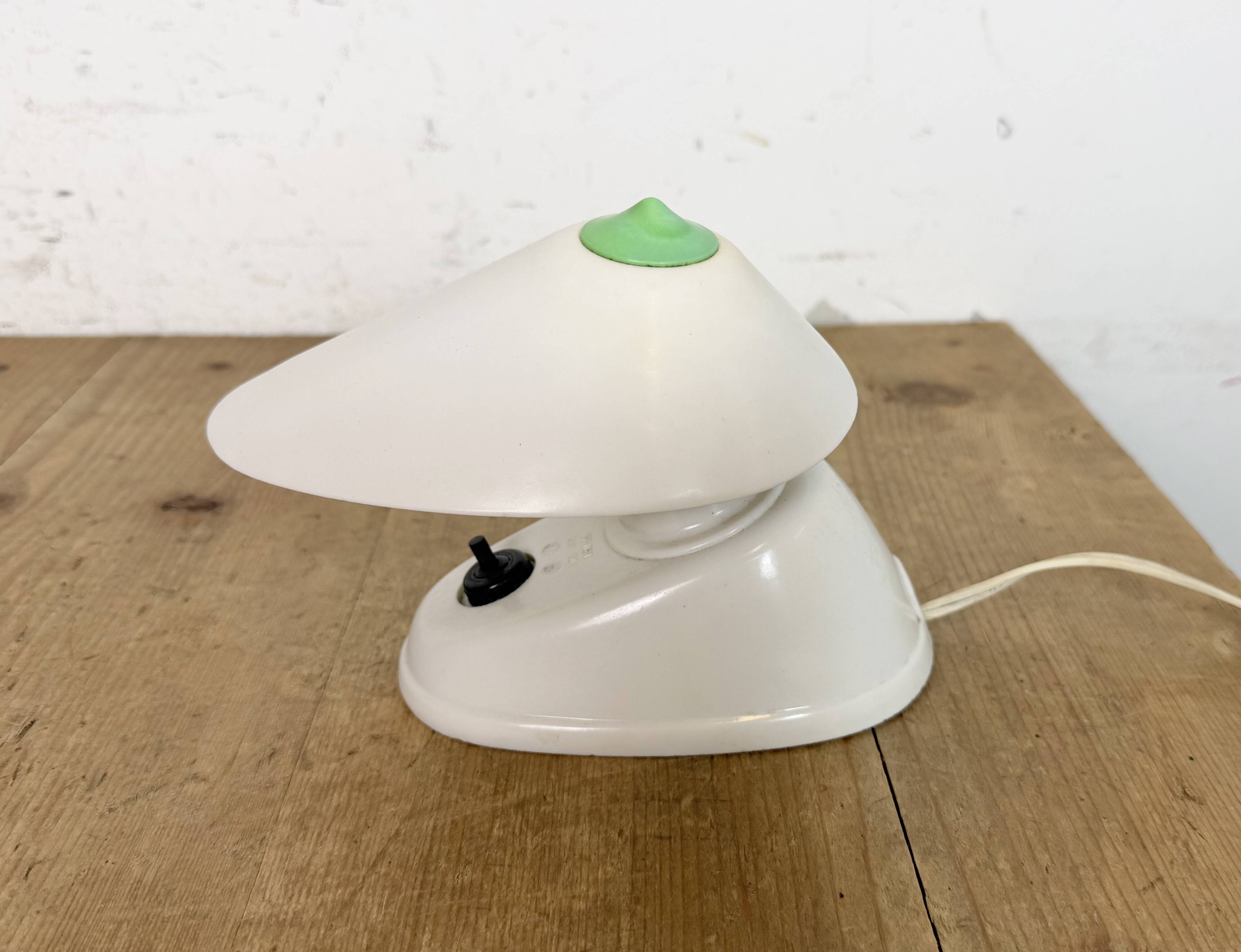 Vintage White Bakelite Table Lamp, 1950s