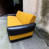 The 1970s gold and black Daybed couch