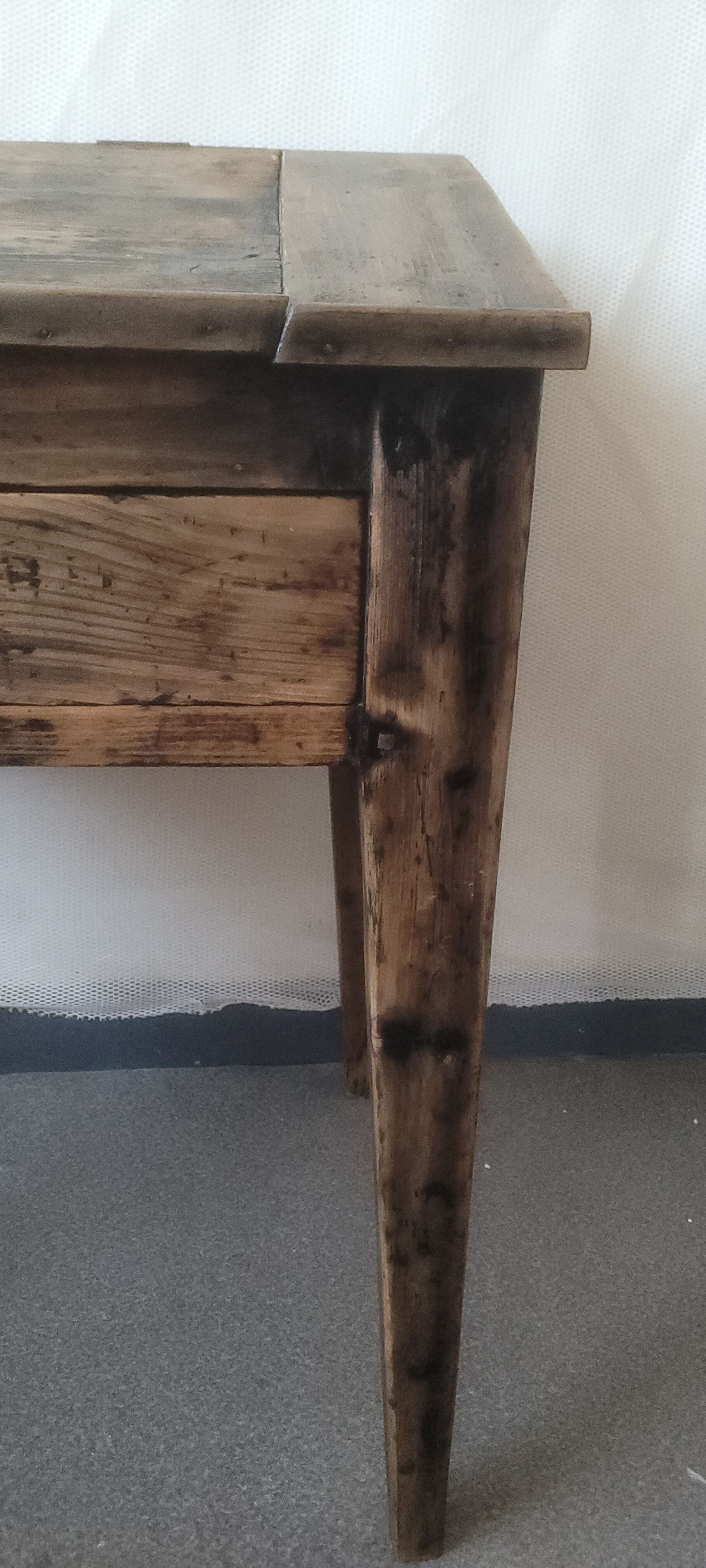 Old desk console entrance cabinet