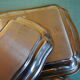 Set stainless steel trays, Jean Couzon