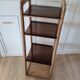 Scandinavian shelf in wood and plexiglass 70s