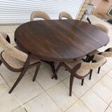Baumann dining table and 6 Gondola chairs