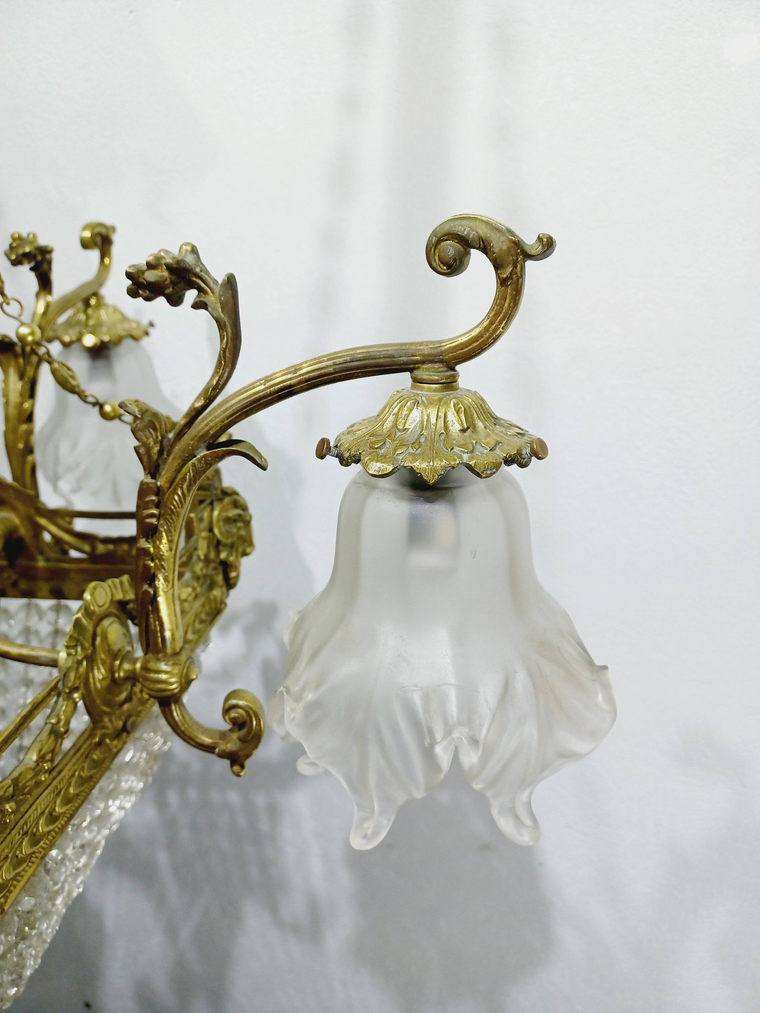 Louis XVI style ram chandelier