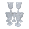 Set of 7 crystal glasses twentieth century 1900