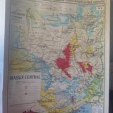 Hatier poster from the 60s, Massif Central