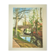 "The Little Bridge," oil on canvas by P. Berton