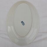 Oval dish in Earthenware of Saint Amand model turgot Iron Earth diam 35.5 cm