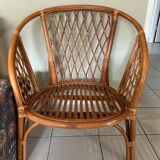 Vintage rattan armchair