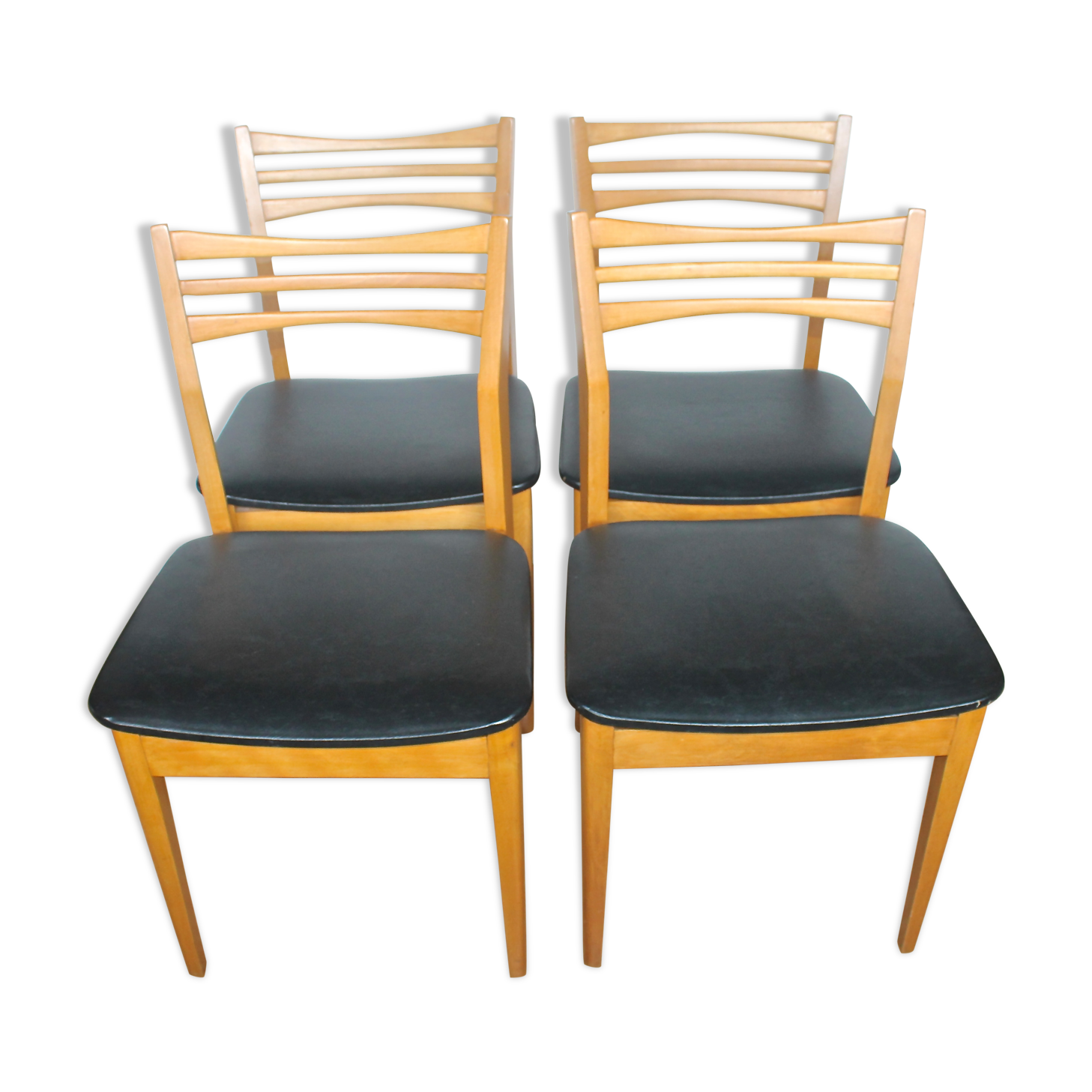 Set of 4 Scandinavian vintage chairs 70's
