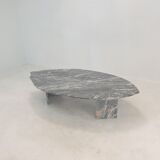 Italian marble leaf shape coffee table, 1980's