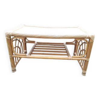 Rattan coffee table