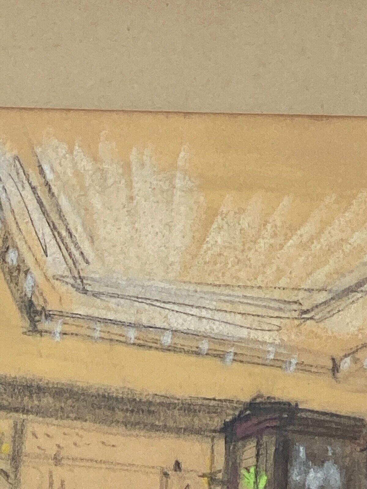 Watercolor sign andre brif or prif interior drawing library 1925