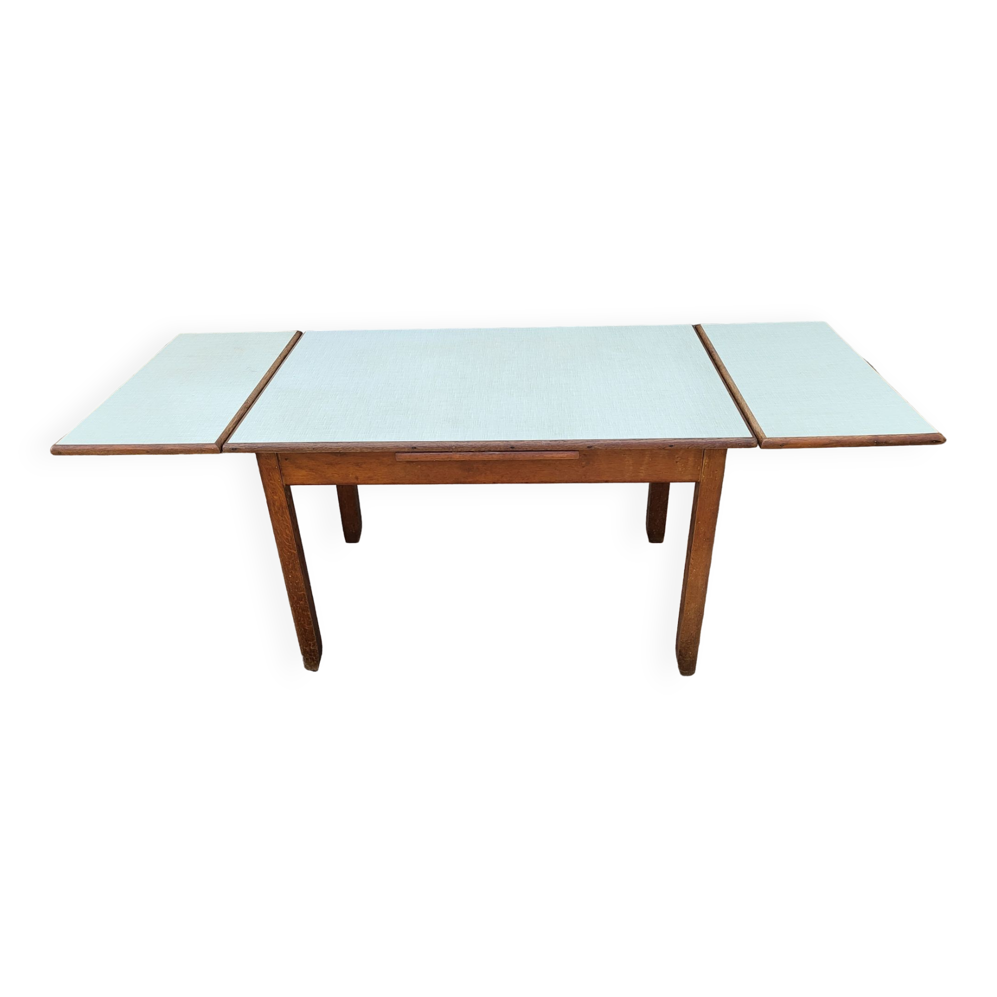 Vintage water green wood/formica table