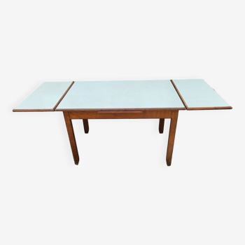 Vintage water green wood/formica table