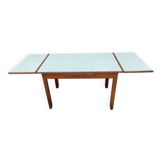 Vintage water green wood/formica table