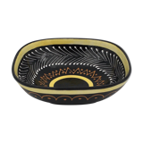 Enamelled earthenware catchall HB Quimper -  beaded, signed and numbered décor - 1960s